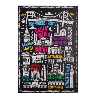 Istanbul Themed Wooden Customised Door Sign Board 200x290 Mm - 28