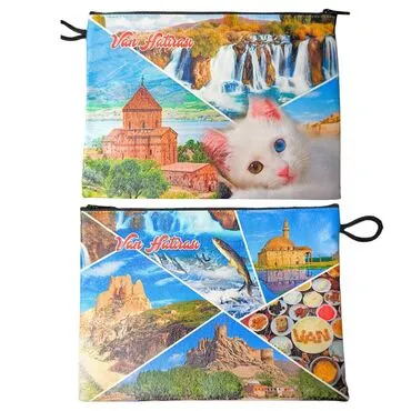 Van Themed Turkish Woven Wallet 215x155x8 mm - 3