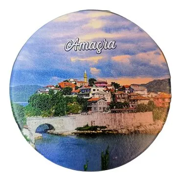 Amasra Themed Customised Uv Printed Round Compact Mirror 72x11 mm - 4