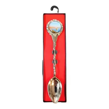 Tekirdag Themed Collectible Souvenir Metal Tea Spon With Giftbox 25x130 mm - 2