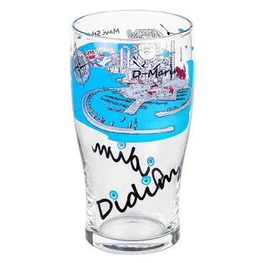 Toptan Didim Temalı Cam Bira Bardağı - Standart - 4