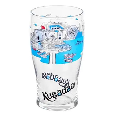 Toptan Kuşadası Temalı Cam Bira Bardağı - Standart - 2
