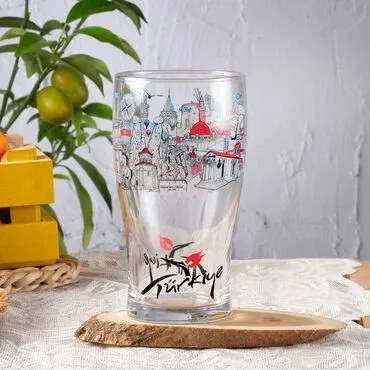 Toptan Türkiye Temalı Cam Bira Bardağı - Standart - 2