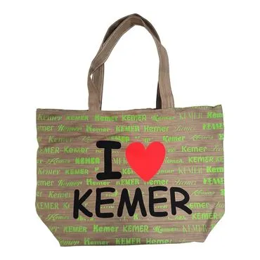 Kemer Themed Love Written Beach Bag - Standart - 7