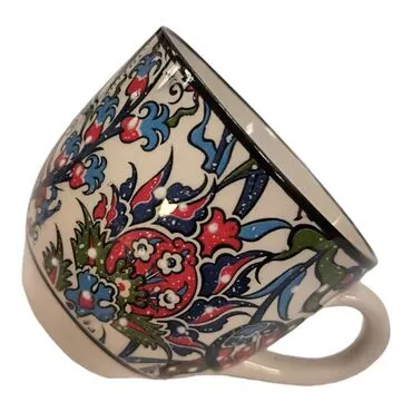 Dual Tile Handcrafted Big Coffee Cup - 7