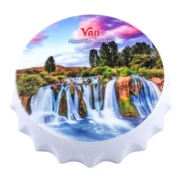 Van Themed Customised Uv Printed Bottle Cap Shaped Plastic Base  Bottle Opener  63x15 mm - 2