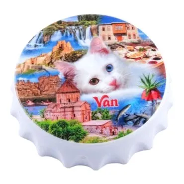 Van Themed Customised Uv Printed Bottle Cap Shaped Plastic Base  Bottle Opener  63x15 mm - 3