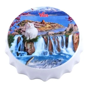 Van Themed Customised Uv Printed Bottle Cap Shaped Plastic Base  Bottle Opener  63x15 mm - 6