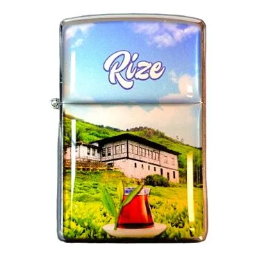 Rize Themed Custom Printed Metal Gasoline Lighter - 4