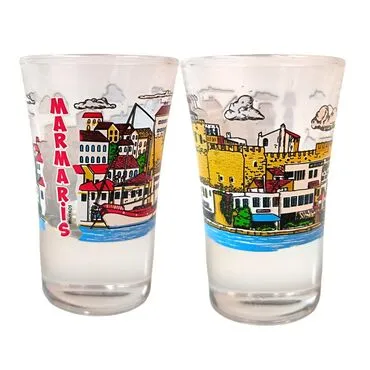 Toptan Marmaris Temalı İkili Shot Bardak - 15