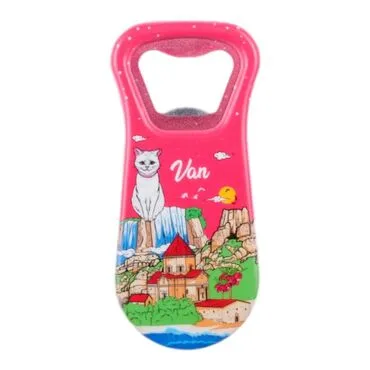 Van Themed Customised Uv Printed  Plastic Base Plastic Base Bottle Opener 95x43 mm - 3