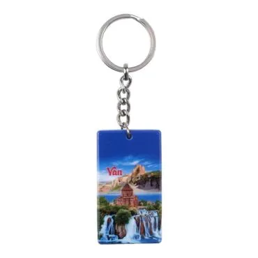 Van Themed Customised UV Printed Plastic Base Rectangle Keyring 31x106 mm - 3