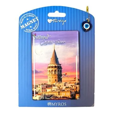 Istanbul Themed Epoxy Dome Backing Card Souvenir Fridge Magnet - 15