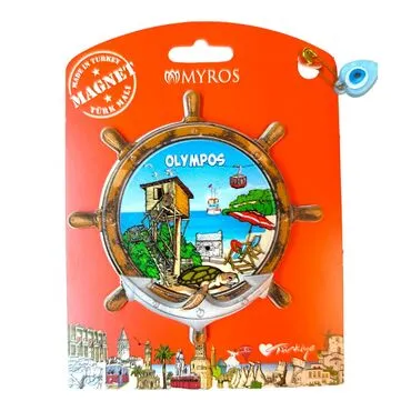Olympos Themed Plastic Base UV Printed Custom Backing Carded Fridge Magnet - 2