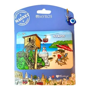 Olympos Themed Plastic Base UV Printed Custom Backing Carded Fridge Magnet - 6
