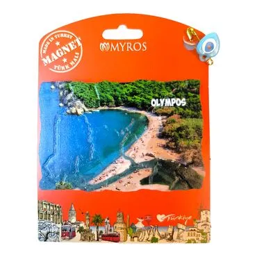 Olympos Themed Plastic Base UV Printed Custom Backing Carded Fridge Magnet - 7