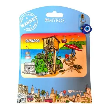 Olympos Themed Plastic Base UV Printed Custom Backing Carded Fridge Magnet - 8