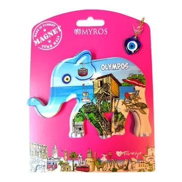Olympos Themed Plastic Base UV Printed Custom Backing Carded Fridge Magnet - 10