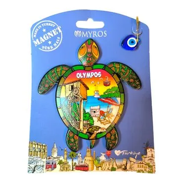 Olympos Themed Plastic Base UV Printed Custom Backing Carded Fridge Magnet - 11