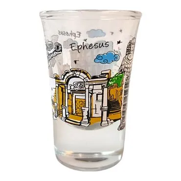Ephesus Themed Custom Printed Shot Glass 45x70 mm - 6