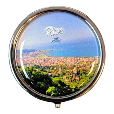 Rize Themed Customised Epoxy Round Pill Box 50x15 mm - 5