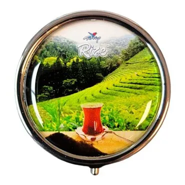 Rize Themed Customised Epoxy Round Pill Box 50x15 mm - 7