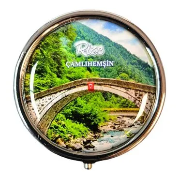 Rize Themed Customised Epoxy Round Pill Box 50x15 mm - 8