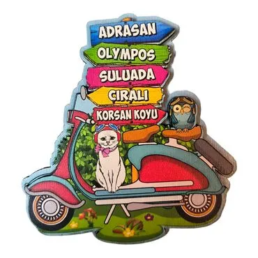 Wholesale Olympos Themed 3D Picture Wooden Refrigerator Magnet - 4