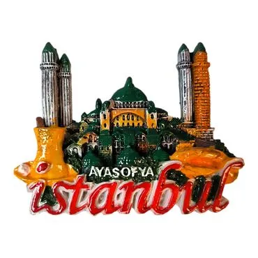 Istanbul Themed Great Polyester Magnet - 5