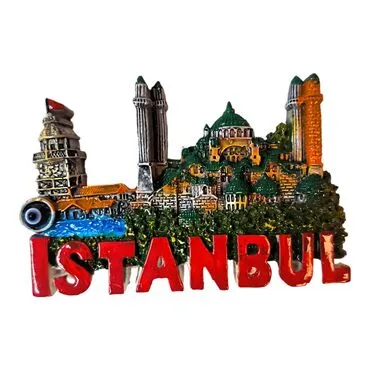 Istanbul Themed Great Polyester Magnet - 7
