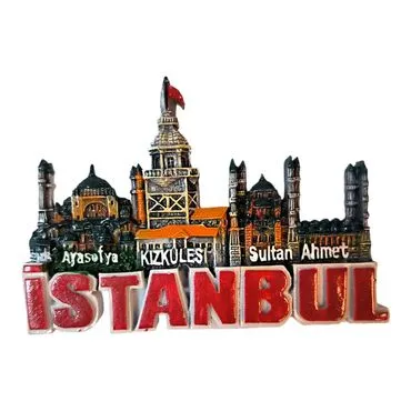Istanbul Themed Great Polyester Magnet - 10