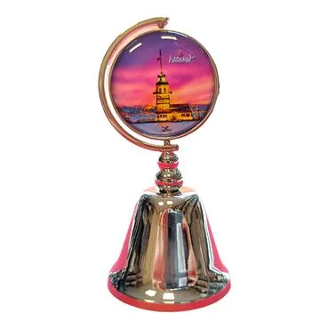 Toptan İstanbul Temalı Myros Metal Yuvarlak Çan 44*90 Mm - 3