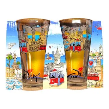 Turkey Themed Dual Beer Glass Set - Standart