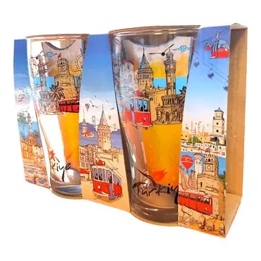 Turkey Themed Dual Beer Glass Set - Standart - 2
