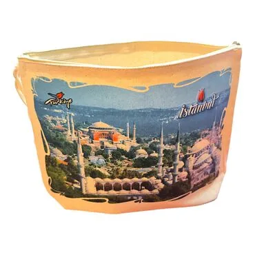 Toptan İstanbul Temalı Myros Kanvas Cüzdan 200*275*60 Mm  - 4