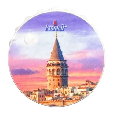 Istanbul Themed Customised Uv Printed Bottle Cap Shaped Plastic Base  Bottle Opener  63x15 mm - 7
