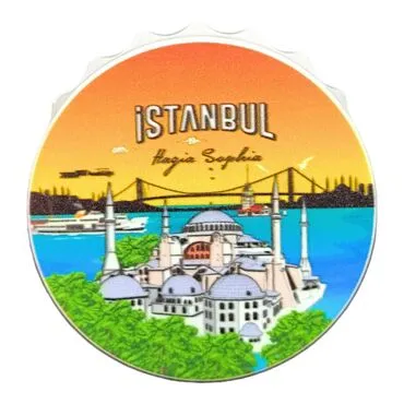 Istanbul Themed Customised Uv Printed Bottle Cap Shaped Plastic Base  Bottle Opener  63x15 mm - 9