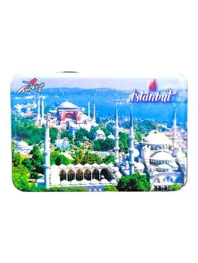 Istanbul Themed Customised UV Printed Plastic Base Rectangle Fridge Magnet 80x50 mm - 19