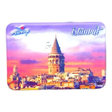 Istanbul Themed Customised UV Printed Plastic Base Rectangle Fridge Magnet 80x50 mm - 20