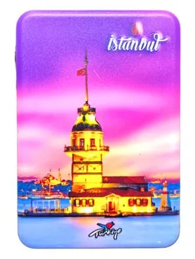 Istanbul Themed Customised UV Printed Plastic Base Rectangle Fridge Magnet 80x50 mm - 22
