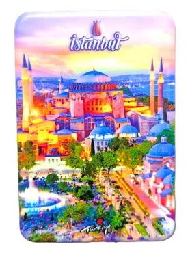 Istanbul Themed Customised UV Printed Plastic Base Rectangle Fridge Magnet 80x50 mm - 26