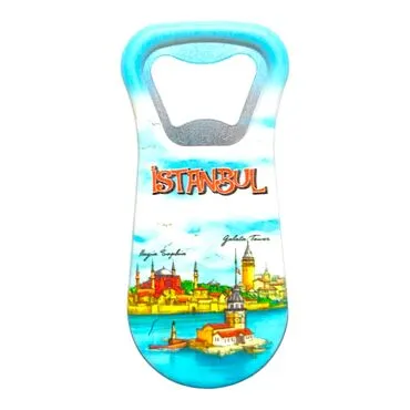 Istanbul Themed Customised Uv Printed Plastic Base Plastic Base Bottle Opener 95x43 mm - 37
