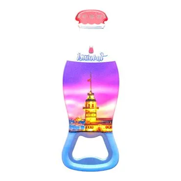 Istanbul Themed Customised Uv Printed Coca Cola Bottle Shape Plastic Base Bottle Opener 42x120 mm - 13