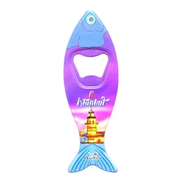 Toptan İstanbul Temalı Myros Balık Açacak Magnet 42x130 mm - 15