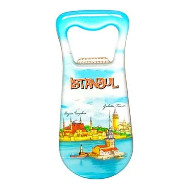 Istanbul Themed Customizable Metal Magnetic Bottle Opener 95x42 mm - 13