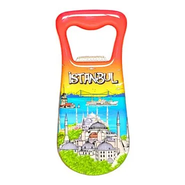 Istanbul Themed Customizable Metal Magnetic Bottle Opener 95x42 mm - 14