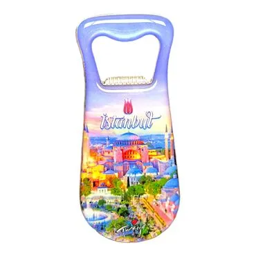 Istanbul Themed Customizable Metal Magnetic Bottle Opener 95x42 mm - 15