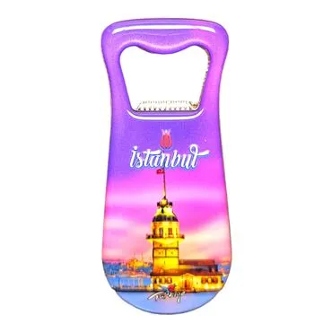 Istanbul Themed Customizable Metal Magnetic Bottle Opener 95x42 mm - 16