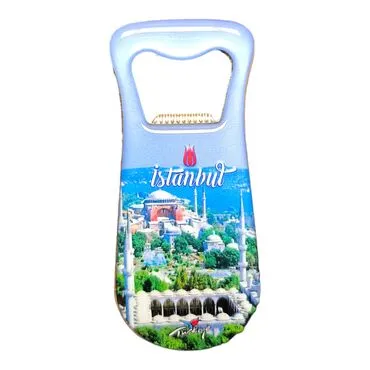 Istanbul Themed Customizable Metal Magnetic Bottle Opener 95x42 mm - 17