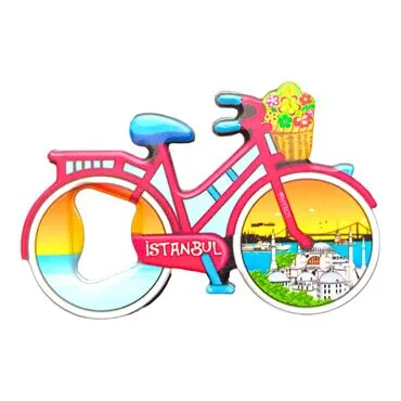 Istanbul Themed UV Bicycle Shaped Bottle opener - 12